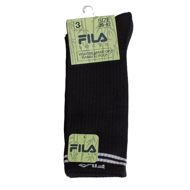 Paquete de 3 calcetines largos de bambú F5507 para hombres y mujeres Este pack de calcetines Fila combina un diseño retro con materiales modernos. Su construcción en fibra de bamboo ofrece una suavidad extra, transpirabilidad y propiedades antibacterianas naturales, ideales para el uso diario.
Detalles:
- Diseño unisex de caña alta.
- Puños acanalados.
- Pack de 3 pares.
- Estilo deportivo con logo de Fila bordado y franjas decorativas a contraste.
- Hechos con fibra de bamboo.
- Alta capacidad de absorción de humedad.
- Costuras suaves.
- Apto para combinar con zapatillas, botas o calzado deportivo.
Una elección perfecta para quienes buscan calcetines altos versátiles, suaves y duraderos, con el valor añadido de una tela sostenible como el bamboo y el respaldo de una marca icónica como Fila.
Composición: 62% Viscosa, 32% Poliéster, 4% Elastodieno, 2% Elastano
Cuidado:
Lavar a máquina a un máximo de 30°C.
No usar blanqueadores ni blanqueantes.
No planchar.
No limpiar en seco.
Secar al aire o en secadora a baja temperatura.