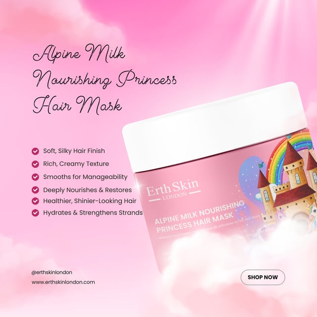 Alpine Milk Nourishing Princess Hair Mask deeply nourishes and restores hair for a soft, silky finish. Enriched with Babassu Oil and Panthenol, it helps hydrate, strengthen, and smooth strands. Its rich, creamy formula leaves hair feeling healthier, shinier, and full of life.