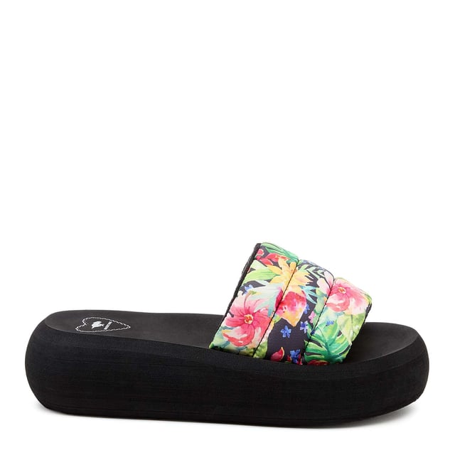 Womens Rocket Dog Splash Tie Dye Flatform Slide SandalsMet hun opvallende bloemenprint verheffen deze chique plateausandalen je look en bieden ze uitzonderlijk comfort dankzij de gewatteerde bandjes en het lichtgewicht EVA-voetbed. Verwen je voeten met de perfecte mix van mode en comfort! - Gewatteerde bandjes voor extra comfort en een vleugje luxe.- EVA-voetbed voor extra comfort en een boost van 5,4 cm.- Perfect voor strandfeesten en het showen van je moeiteloze stijl.- Combineer ze met alles van denim shorts tot je favoriete zomerjurk.- Hakhoogte: 5,4 cm- Bovenwerk en voering van textiel Synthetische zool.- Ref: SPLASHLT
