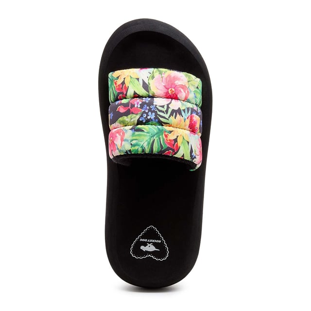 Womens Rocket Dog Splash Tie Dye Flatform Slide SandalsMet hun opvallende bloemenprint verheffen deze chique plateausandalen je look en bieden ze uitzonderlijk comfort dankzij de gewatteerde bandjes en het lichtgewicht EVA-voetbed. Verwen je voeten met de perfecte mix van mode en comfort! - Gewatteerde bandjes voor extra comfort en een vleugje luxe.- EVA-voetbed voor extra comfort en een boost van 5,4 cm.- Perfect voor strandfeesten en het showen van je moeiteloze stijl.- Combineer ze met alles van denim shorts tot je favoriete zomerjurk.- Hakhoogte: 5,4 cm- Bovenwerk en voering van textiel Synthetische zool.- Ref: SPLASHLT