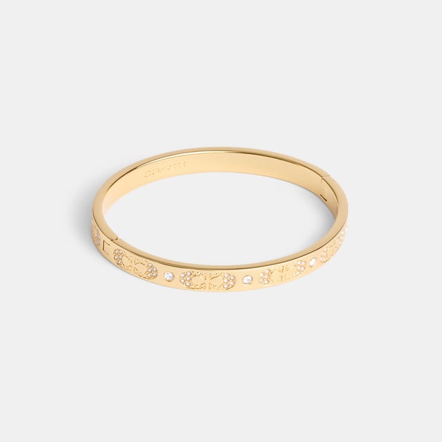 Kissing C Pave Hinged Bangle,  Length: 6.00 cm,  Height: 5.50 cm