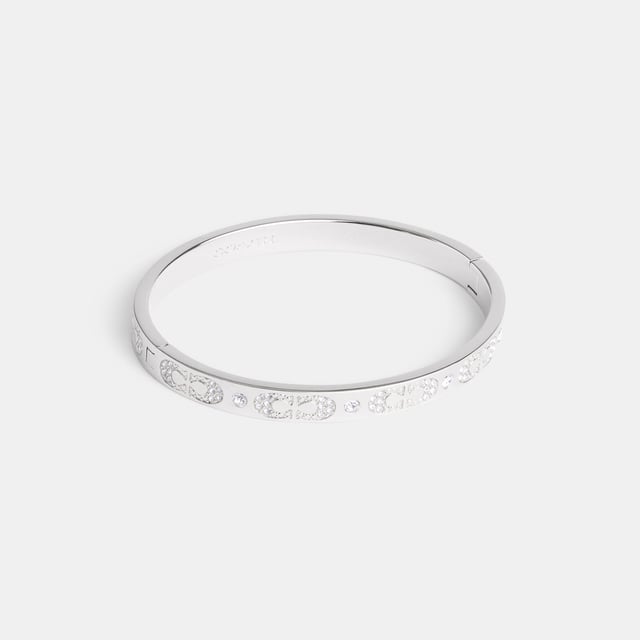 Kissing C Pave Hinged Bangle,  Length: 6.00 cm,  Height: 5.50 cm
