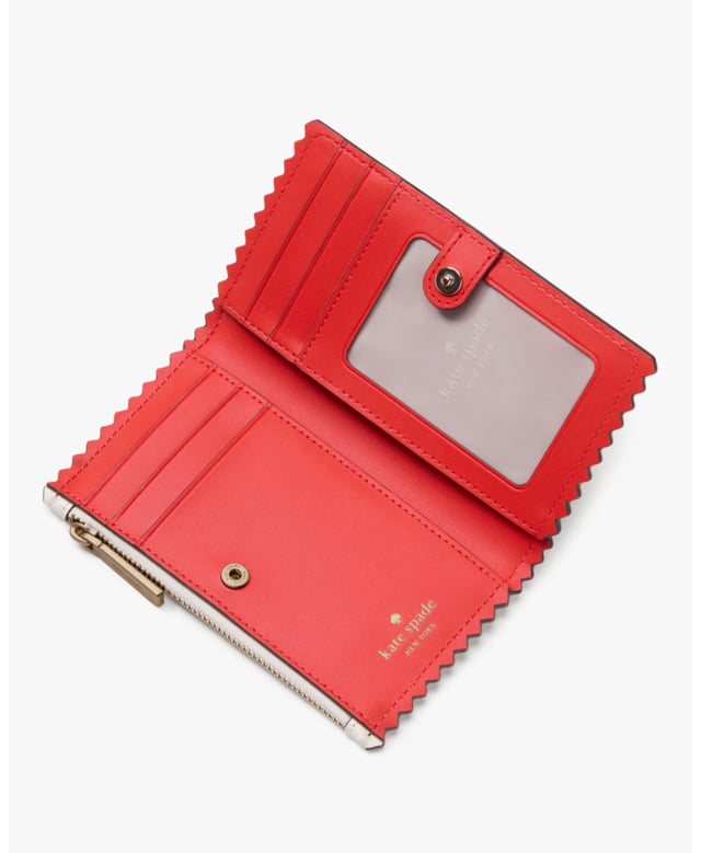 Snack Bar Small Slim Bifold Wallet,  Snack Bar Small Slim Bifold Wallet, 6 Cc Slots, Id Window, 2 Slip Pockets, Zip Compartment,  Width: 14.00 Cm,  Height: 8.00 Cm