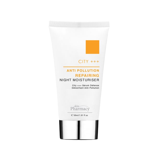 skinPharmacy City +++ Anti-Pollution Repairing Night Moisturiser 30ml Twin Value Savings Pack Revitalise your skin with our Anti-Pollution Repairing Night Moisturiser, specially formulated for dull, damaged, and polluted skin. This rich, lightweight cream is infused with powerful anti-pollution ingredients and Retinol, designed to nourish deeply and enhance skin rejuvenation overnight. Say goodbye to fine lines and wrinkles while protecting your complexion from environmental pollutants. Suitable for all skin types, including sensitive skin, our vegan and cruelty-free formula is free from parabens, sulfates, and artificial fragrances. Apply to clean, dry skin every evening to experience a smoother, more youthful glow by morning. Shop now for healthier, radiant skin!