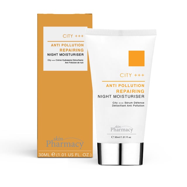 skinPharmacy City +++ Anti-Pollution Repairing Night Moisturiser 30ml Twin Value Savings Pack Revitalise your skin with our Anti-Pollution Repairing Night Moisturiser, specially formulated for dull, damaged, and polluted skin. This rich, lightweight cream is infused with powerful anti-pollution ingredients and Retinol, designed to nourish deeply and enhance skin rejuvenation overnight. Say goodbye to fine lines and wrinkles while protecting your complexion from environmental pollutants. Suitable for all skin types, including sensitive skin, our vegan and cruelty-free formula is free from parabens, sulfates, and artificial fragrances. Apply to clean, dry skin every evening to experience a smoother, more youthful glow by morning. Shop now for healthier, radiant skin!