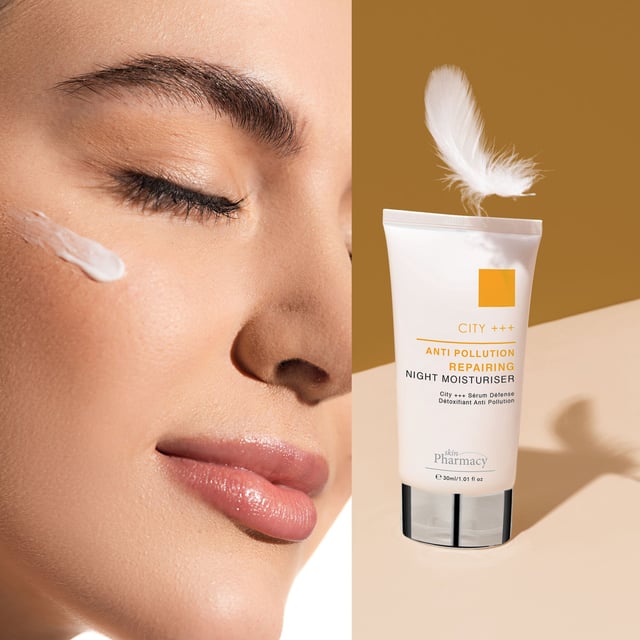 skinPharmacy City +++ Anti-Pollution Repairing Night Moisturiser 30ml Twin Value Savings Pack Revitalise your skin with our Anti-Pollution Repairing Night Moisturiser, specially formulated for dull, damaged, and polluted skin. This rich, lightweight cream is infused with powerful anti-pollution ingredients and Retinol, designed to nourish deeply and enhance skin rejuvenation overnight. Say goodbye to fine lines and wrinkles while protecting your complexion from environmental pollutants. Suitable for all skin types, including sensitive skin, our vegan and cruelty-free formula is free from parabens, sulfates, and artificial fragrances. Apply to clean, dry skin every evening to experience a smoother, more youthful glow by morning. Shop now for healthier, radiant skin!