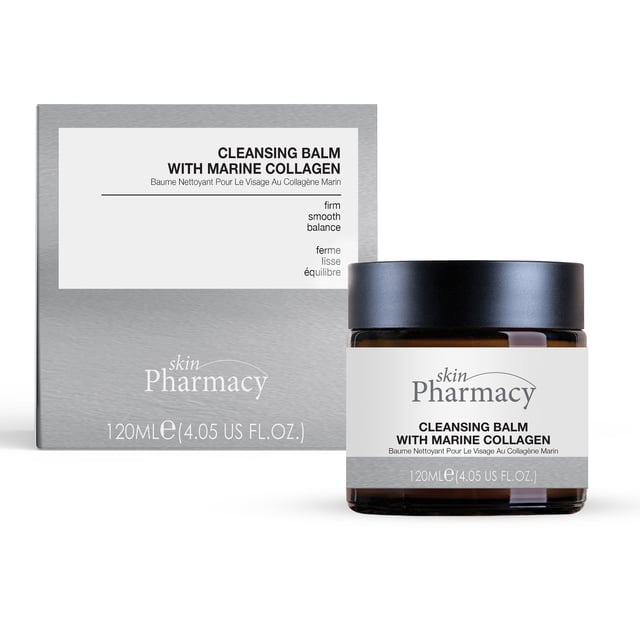 skinPharmacy Cleansing Balm with Marine Collagen 120ml Revitalise your skincare routine with our Marine Collagen Cleansing Balm, designed for all skin types, especially those battling dullness and clogged pores. Infused with nourishing marine collagen, luxurious shea butter, and gentle salicylic acid, this balm deeply cleanses and hydrates while removing impurities. Experience a youthful glow as it moisturises, softens, and exfoliates, promoting clarity and a smooth complexion. Suitable for sensitive skin, our vegan and cruelty-free formula is free from parabens, sulfates, and artificial fragrances. Transform your cleansing ritual into a pampering experience—scoop a small amount, massage onto dry skin, and rinse with warm water for best results. Shop now for radiant, refreshed skin!