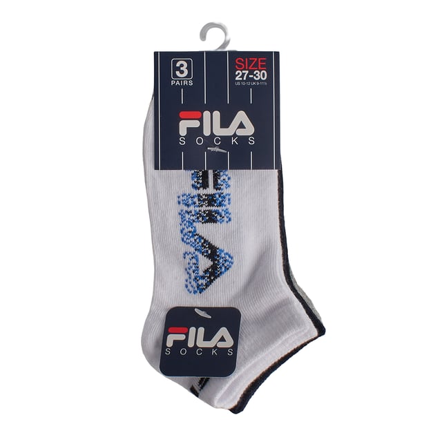 Este pack de calcetines invisibles Fila es perfecto para los más pequeños que buscan comodidad sin sacrificar estilo. Diseñados para permanecer ocultos dentro de los zapatos, ofrecen una sensación ligera y una excelente transpirabilidad para el uso diario.

Detalles:
- Pack de 3 pares de calcetines invisibles unisex para niños y niñas.
- Diseño bajo que se mantiene oculto en la mayoría de los zapatos deportivos y casuales.
- Tejido de algodón suave, ligero y transpirable.
- Logo de Fila en colores brillantes.
- Ajuste elástico que se adapta al pie sin resbalar.
- Costuras suaves que previenen roces o incomodidad.

Este pack de calcetines invisibles Fila para niños y niñas es la combinación ideal de funcionalidad, comodidad y estilo. Diseñados para permanecer ocultos dentro de los zapatos, estos calcetines invisibles ofrecen un aspecto limpio y discreto, perfecto para cualquier look escolar, deportivo o casual.
Composición: 68% algodón, 31% poliéster, 1% elastano.
Cuidado:
Lavado a máquina a un máximo de 30°C.
No usar lejía ni blanqueadores.
No planchar.
No limpiar en seco.
Secar al aire o en secadora a baja temperatura.