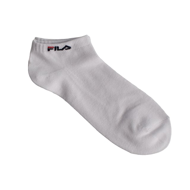 Pack de 3 Calcetines Invisibles de Bambú F5500 para Hombres y Mujeres Los calcetines Fila Invisible Bamboo están hechos con hilos de alta calidad para ofrecer gran comodidad y durabilidad. Flexibles y con elastano en el tobillo, se adaptarán fácilmente a tus pies para brindar comodidad en cualquier momento.\n\n Detalles:\n - Tela de bambú.\n - Diseño deportivo.\n - Logo de Fila bordado.\n - Corte invisible.\n - Tobillos acanalados.\n - Varios colores.\n - Ideal para uso deportivo o casual.\n\n Este pack de calcetines invisibles Fila es la elección perfecta para aquellos que valoran la comodidad sin sacrificar el estilo. Hechos con fibra de bambú, ofrecen una sensación ultra suave, transpirabilidad natural y control de olores, ideales para el uso diario.\n Composición: 76% Viscosa, 22% Poliéster, 2% Elastano\n Cuidado:\nLavar a máquina a un máximo de 30°C.\n No usar blanqueadores ni blanqueadores ópticos.\n No planchar.\n No limpiar en seco.\n Secar al aire o a baja temperatura en secadora.