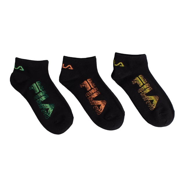 Este pack de calcetines invisibles Fila es perfecto para los más pequeños que buscan comodidad sin sacrificar estilo. Diseñados para ser ocultos dentro de los zapatos, ofrecen una sensación ligera y una excelente transpirabilidad para el uso diario.

Detalles:
- Pack de 3 pares de calcetines invisibles unisex para chicos y chicas.
- Diseño de corte bajo que se mantiene oculto en la mayoría de los zapatos deportivos y casuales.
- Tejido de algodón suave, ligero y transpirable.
- Logo de Fila en colores brillantes.
- Ajuste elástico que se adapta al pie sin deslizarse.
- Costuras suaves que evitan rozaduras o incomodidad.

Este pack de calcetines invisibles Fila para chicos y chicas es la combinación ideal de funcionalidad, comodidad y estilo. Diseñados para permanecer ocultos dentro de los zapatos, estos calcetines invisibles ofrecen un aspecto limpio y discreto, perfecto para cualquier look escolar, deportivo o casual.
Composición: 68% algodón, 31% poliéster, 1% elastano.
Cuidado:
Lavado a máquina a un máximo de 30 °C.
No utilizar blanqueador ni productos blanqueadores.
No planchar.
No limpiar en seco.
Secar al aire o secar a baja temperatura.