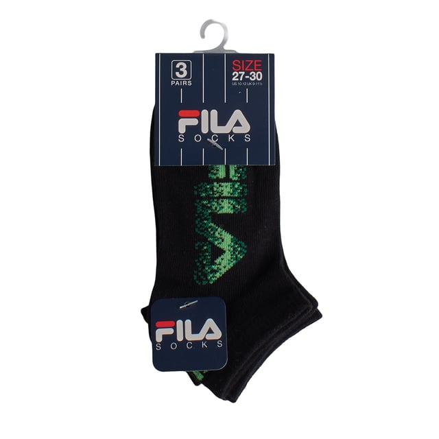 Este pack de calcetines invisibles Fila es perfecto para los más pequeños que buscan comodidad sin sacrificar estilo. Diseñados para ser ocultos dentro de los zapatos, ofrecen una sensación ligera y una excelente transpirabilidad para el uso diario.

Detalles:
- Pack de 3 pares de calcetines invisibles unisex para chicos y chicas.
- Diseño de corte bajo que se mantiene oculto en la mayoría de los zapatos deportivos y casuales.
- Tejido de algodón suave, ligero y transpirable.
- Logo de Fila en colores brillantes.
- Ajuste elástico que se adapta al pie sin deslizarse.
- Costuras suaves que evitan rozaduras o incomodidad.

Este pack de calcetines invisibles Fila para chicos y chicas es la combinación ideal de funcionalidad, comodidad y estilo. Diseñados para permanecer ocultos dentro de los zapatos, estos calcetines invisibles ofrecen un aspecto limpio y discreto, perfecto para cualquier look escolar, deportivo o casual.
Composición: 68% algodón, 31% poliéster, 1% elastano.
Cuidado:
Lavado a máquina a un máximo de 30 °C.
No utilizar blanqueador ni productos blanqueadores.
No planchar.
No limpiar en seco.
Secar al aire o secar a baja temperatura.