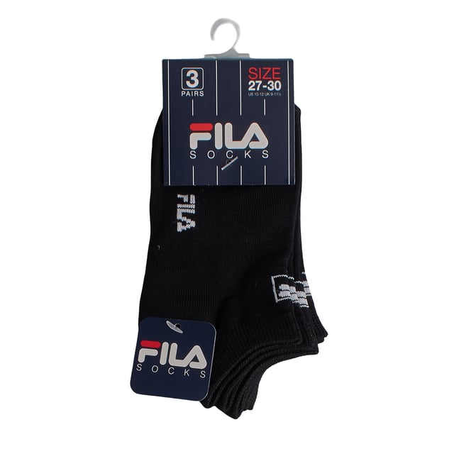 Este paquete de calcetines Fila invisibles es perfecto para los más pequeños que buscan comodidad sin sacrificar el estilo. Diseñados para permanecer ocultos dentro de los zapatos, ofrecen una sensación ligera y excelente transpirabilidad para el uso diario.

Detalles:
- Paquete de 3 pares de calcetines invisibles para niños.
- Diseño de corte bajo que se mantiene oculto en la mayoría de los zapatos deportivos y casuales.
- Tejido de algodón suave, ligero y transpirable.
- Logo de Fila bordado.
- Ajuste elástico que se adapta al pie sin deslizarse.
- Costuras suaves que evitan rozaduras o incomodidades.

Este paquete de calcetines invisibles Fila para niños es la combinación ideal de funcionalidad, comodidad y estilo. Diseñados para permanecer ocultos en los zapatos, estos calcetines invisibles ofrecen un aspecto limpio y discreto, perfecto para cualquier look escolar, deportivo o casual.
Composición: 75% algodón, 23% poliéster, 2% elastano.
Cuidado:
Lavado a máquina a un máximo de 30°C.
No usar blanqueador ni blanqueadores.
No planchar.
No limpiar en seco.
Secar al aire o en secadora a baja temperatura.