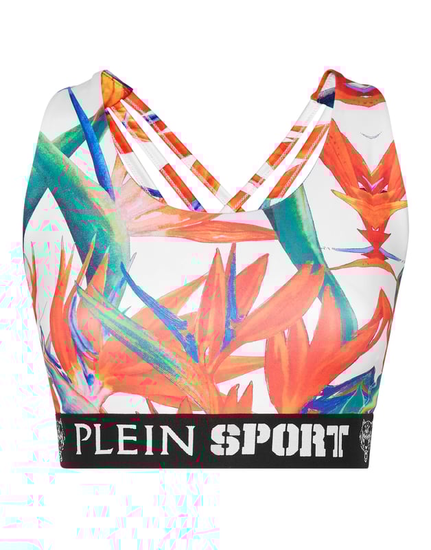 Comfortable and light-weight top designed to help you push your limits.   Maximum comfort and quick dry printed high-shine Lycra®   Triple criss-cross straps   Support especially designed for cycling and gym training   The bottom hem with jacquard woven Logo grants support and firmness