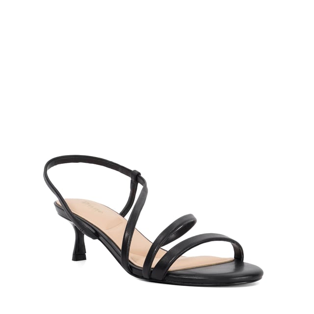 Designed with delicate asymmetric straps that have been designed to curve and flatter the foot, Movement is the ultimate day through to evening style. Resting on a chic kitten heel the adjustable ankle straps guarantees the perfect fit.