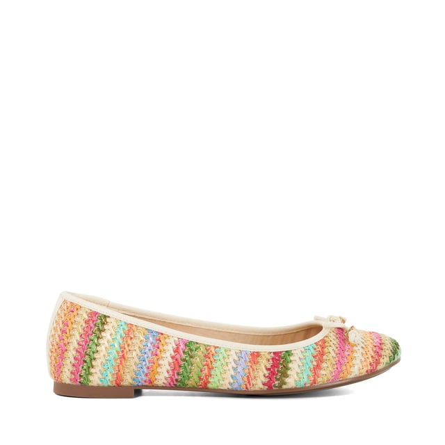 Dune Ladies Hallo - Charm-Detail Ballet Shoes Our own take on a signature style our Hallo ballet flats boast a feminine bow that's enhanced with our bespoke charm detailing. Designed with a quilted comfort sole for comfort with every step, this round-toed silhouette pairs perfectly with everything from denim to dresses alike.