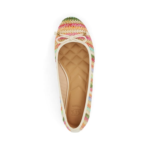 Dune Ladies Hallo - Charm-Detail Ballet Shoes Our own take on a signature style our Hallo ballet flats boast a feminine bow that's enhanced with our bespoke charm detailing. Designed with a quilted comfort sole for comfort with every step, this round-toed silhouette pairs perfectly with everything from denim to dresses alike.