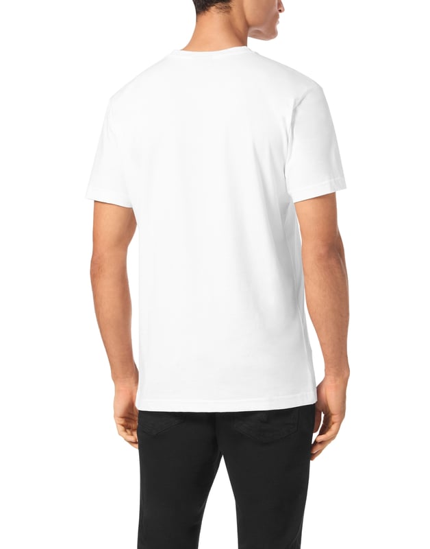 Billionaire adds a whiff of style to your leisure time. Like with this jersey T-shirt.   Cotton jersey   Rubberized pattern print on the front   Rib knit neckline   Two needle stitching