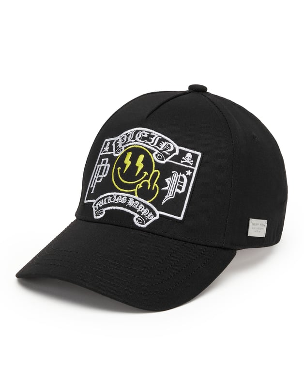 Elevate your outfit with the baseball cap featuring the Brand iconic lettering. Find out more.   Cotton twill   Embroidered patch sewn on the peak   Embroidery under the visor   Adjustable velcro strap on the back