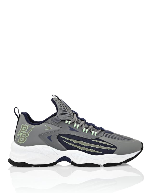 Sneaker Diese Unisex-Laufschuhe sind dazu konzipiert, Ihnen dank hochtechnologischer Materialien und dem typischen Stil von Plein Sport zu helfen, über Ihre Grenzen hinaus zu laufen. Ergonomisches und atmungsaktives Obermaterial aus Nylonjersey und Kunstleder Tiger-Scratch-Druck am äußeren Viertel Passende farbige tubulare Schnürsenkel Logo-Band an der Fersenverstärkung, das mit der Zuglasche verbunden ist Stoßdämpfende, ultraleichte, hochtechnologische Zwischensohle Profilierte Laufsohle für optimalen Halt Innenfutter