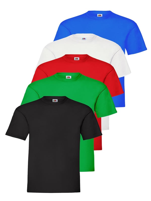 The Original Fruit of the Loom Short Sleeve T-Shirts for Boys and Girls feature a crew neck with a taped neckline for added comfort, twin needle stitching on the neck, sleeves, and hem, and are made from Belcoro yarn for a softer feel. Crafted from 100% premium cotton, these machine washable t-shirts are perfect for everyday wear.