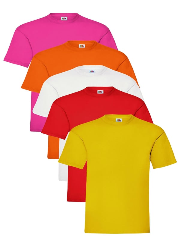 The Original Fruit of the Loom Short Sleeve T-Shirts for Boys and Girls feature a crew neck with a taped neckline for added comfort, twin needle stitching on the neck, sleeves, and hem, and are made from Belcoro yarn for a softer feel. Crafted from 100% premium cotton, these machine washable t-shirts are perfect for everyday wear.
