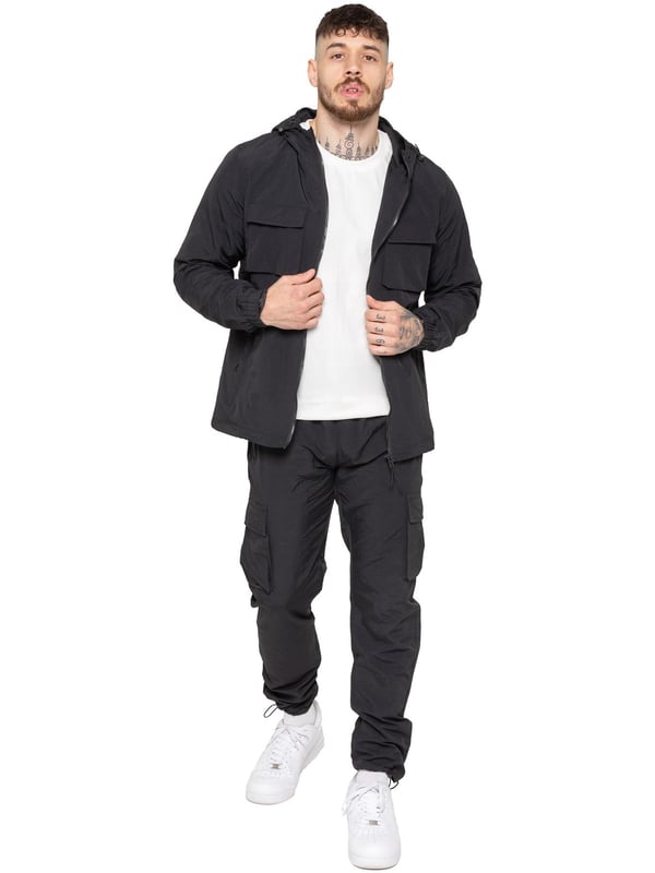 Stay ready for anything with the Enzo Milano Men’s Cargo Pants. Made from lightweight, poly fabric, these straight-leg trousers feature a regular fit, elasticated waistband with adjustable drawstring, and drawstring hems for a custom fit. With two Velcro-fastened side cargo pockets and a back welt pocket, they offer secure, practical storage. Perfect for everyday wear, travel, or outdoor use, these men’s cargo pants combine comfort, function, and style.