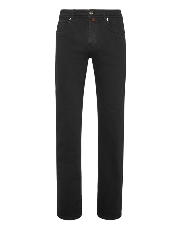Eleva tu vestuario con estos vaqueros para hombre en azul oscuro.  Corte regular para la máxima comodidad  Único detalle de cremallera trasera para un toque moderno  Estilo versátil perfecto para cualquier ocasión  Fabricados para ofrecer durabilidad y un atractivo atemporal.
