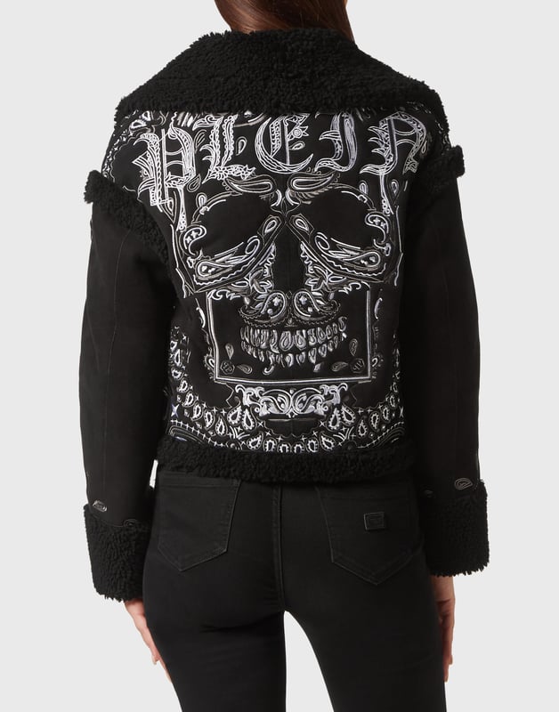 Abrigo de piel de borrego PHILIPP PLEIN de la colección Paisley Bandana.