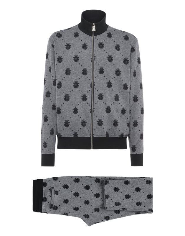 Jogging-Set: Reißverschlussjacke & Hose Monogramm