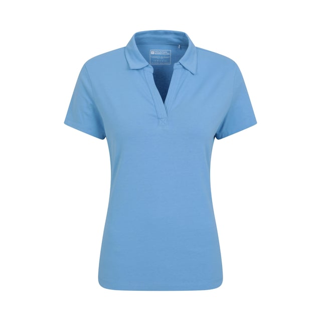 56% Cotton, 40% Polyester, 4% Elastane. Fabric: Soft Touch. Design: Plain. Neckline: Collared, V Neck. Sleeve-Type: Short-Sleeved. Fabric Technology: Lightweight, UV Protection. Fit: Fitted. 4 UK: 32 in. 6 UK: 33 in. 8 UK: 34 in. 10 UK: 35 in. 12 UK: 37 in. 14 UK: 39 in. 20 UK: 47 in. 18 UK: 44 in. 16 UK: 41 in.