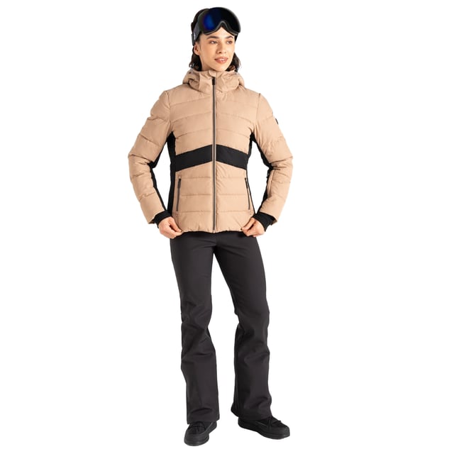 Filling: Insulated, Recycled. Design: Contrast Detail, Logo, Metallic Detail. Fabric Technology: Ared 10/10, Breathable, PFC Free, PFOA Free, PFOS Free, Waterproof. Back Panel, Chin Guard, Embellished Zip Pull, Fleece Panel, Gel Grip, Inner Sleeve Cuff, Inner Zip Guard, Integrated Snowskirt. Neckline: Hooded. Sleeve-Type: Long-Sleeved. Hood Features: Detachable Hood, Toggle Adjuster. Pockets: Ski Pass Pocket, Concealed, 1 Internal Pocket, Headphone Port, 2 Lower Pockets, Zip, Stow Pocket, Mesh Lined. Fastening: Full Zip. Hem: Adjustable, Shockcord Hem. 6 UK: 30 in. 8 UK: 32 in. 10 UK: 34 in. 12 UK: 36 in. 14 UK: 38 in. 20 UK: 45 in. 18 UK: 43 in. 16 UK: 40 in.