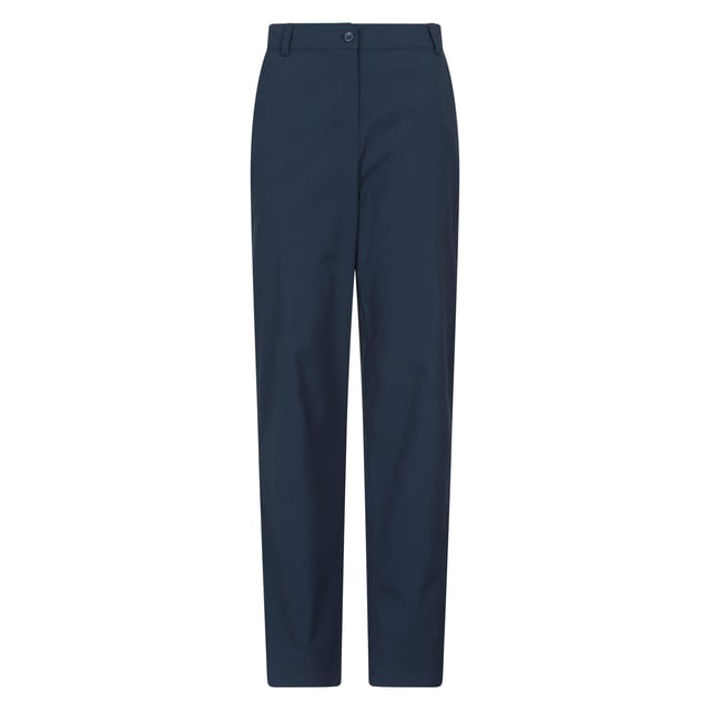 Mountain Warehouse Womens/Ladies Delta Stretch Short Trousers (Navy) 94% Polyamide, 6% Elastane. Fabric: Stretch. Design: Logo, Printed. Fastening: Button, Zip Fly. Fabric Technology: Lightweight, Quick Dry. Belt Loops. Pockets: 2 Side Pockets, 2 Back Pockets, Touch Fastening. Waistline: Elasticated. Lining Material: 100% Polyester. Sun Rating: UPF 50+.