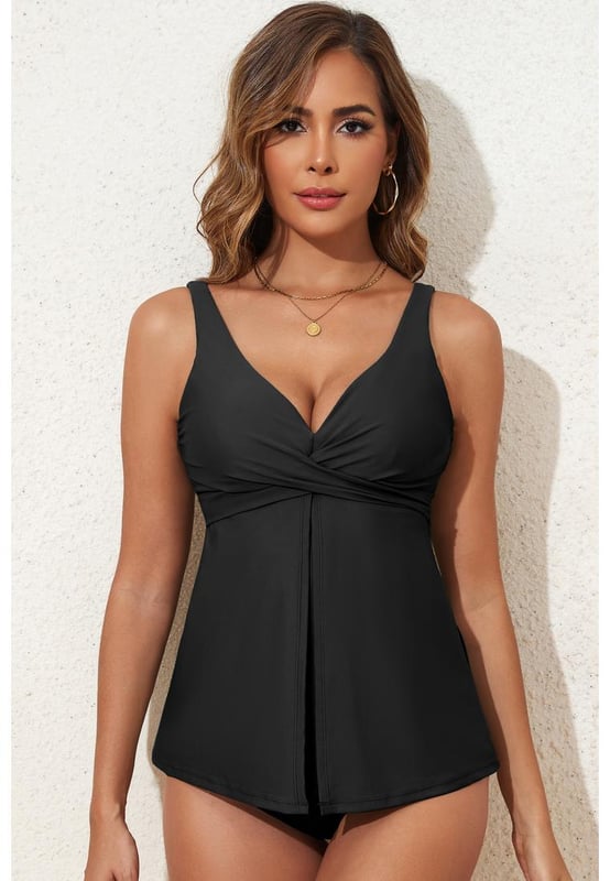 Our styles are designed with a trendy fitted look in mind following an international size standard. For the best fit we suggest choosing one size up from your usual. Be sure to check our sizing chart to find your perfect match!
  Stylish crossed V
  neck design adds a trendy touch to your beach look
  Adjustable straps offer a personalized and comfortable fit
  Babydoll silhouette creates a flattering and feminine shape
  Made with high
  quality quick
  drying fabric for maximum comfort
Material: 82% Polyamide 18% Elastane