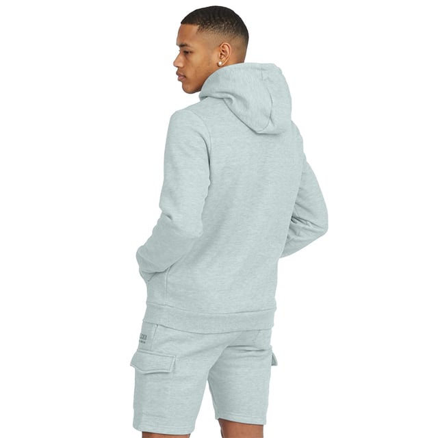 Mint Hoodie & Cargo Short Co-Ord Set Introducing this matching hoody and jogger set from Brave Soul, the newest addition to your wardrobe. The overhead hoodie features ribbed elasticated cuffs and hem, hood with drawstring and kangaroo pocket, while the matching fleece shorts has an elasticated waist with cargo pockets and side welt pockets. Team with a pair of trainers to complete your casual look making it the ultimate everyday outfit. Model wears UK size M.