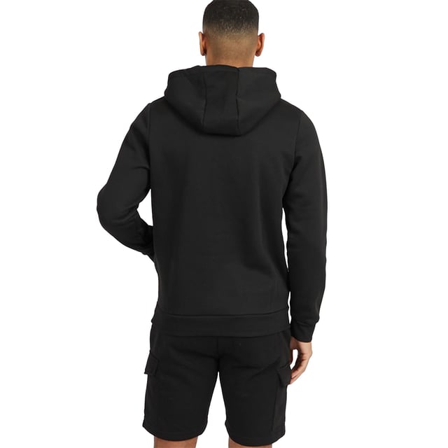 Introducing this matching hoody and jogger set from Brave Soul, the newest addition to your wardrobe. The overhead hoodie features ribbed elasticated cuffs and hem, hood with drawstring and kangaroo pocket, while the matching fleece shorts has an elasticated waist with cargo pockets and side welt pockets. Team with a pair of trainers to complete your casual look making it the ultimate everyday outfit. Model wears UK size M.