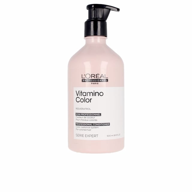 Revitalize your colour-treated hair with L'Oréal Professionnel SERIE EXPERT Vitamino Color Conditioner. This professional-grade conditioner nourishes and protects, maintaining vibrant colour for up to 8 weeks. Experience hair that is up to 6 times shinier and more radiant. The lightweight formula, enriched with Resveratrol—a powerful antioxidant—leaves your hair feeling soft and luxurious. For best results, apply after using Vitamino Color Shampoo, distribute through towel-dried hair, and rinse thoroughly.