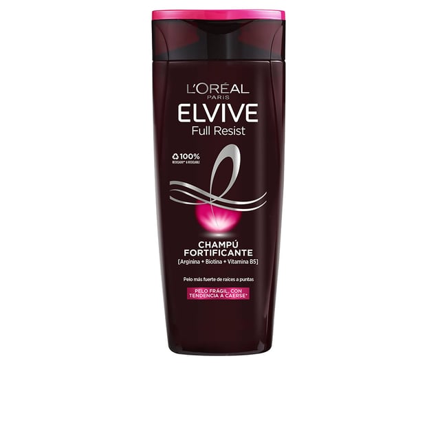 Elvive Full Resist Champú Fortificante 370 ml Das von LOréal entwickelte Shampoo bietet eine spezielle Formel zur Stärkung der Haare. Es ist angereichert mit wichtigen Nährstoffen wie Biotin, Arginin und Vitamin B5, die eine schützende Barriere bilden und somit das Haar kräftigen. Besonders geeignet ist dieses Produkt für empfindliche Haartypen, die oft zu Haarbruch und Verlust neigen.