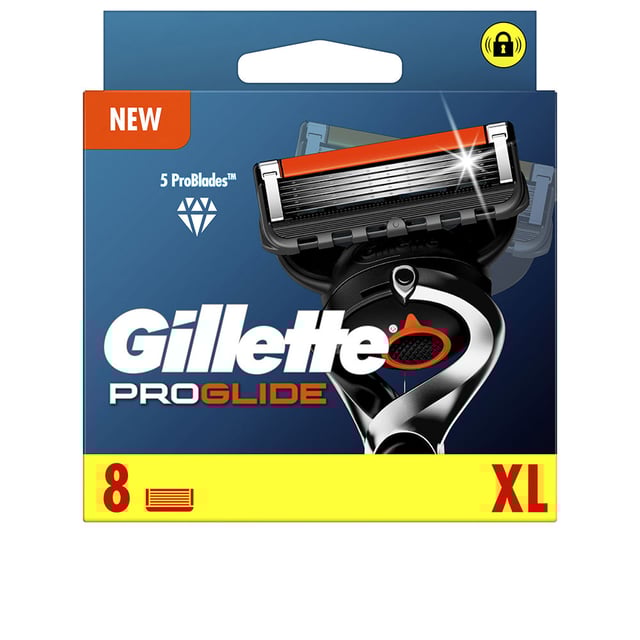 Fusion Proglide Ladegerät 8 Nachfüllungen 8 recambios FUSION PROGLIDE Ladegerät. Es gibt Ersatzklingen, die durch einen speziellen Stabilisator den optimalen Abstand für höchsten Komfort garantieren. Die Gleitbeschichtung ermöglicht ein sanftes Gleiten der Klingen über die Haut. Der Trimmer enthält eine optimierte Klinge sowie einen Schutzkamm und -rillen für eine einfachere Reinigung.