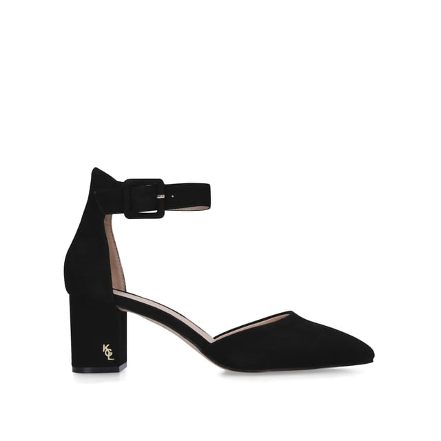 Add
a little glam to your look with the Burlington heels. The upper is sprinkled
with small gold studs and a delicately curved pointed toe. The ankle strap is
easily adjustable all sat on a chicly blocked 60mm heel.