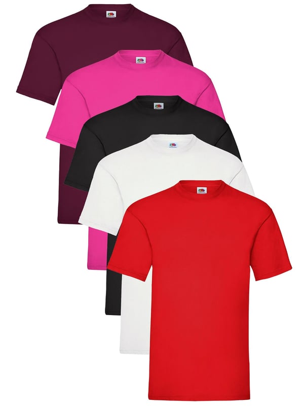 The Original Fruit of the Loom short sleeve T-shirt for men and women features a crew neck with a taped neckline for added comfort, twin needle stitching on the neck, sleeves, and hem, and is made from soft Belcoro® yarn for a premium feel; crafted from 100% cotton with a fabric weight of 135 GSM for white and 145 GSM for all other colours, this high-quality, machine-washable basic tee is perfect for everyday wear.