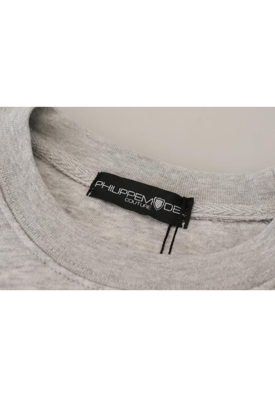 Marca: PHILIPPE MODEL  
Condición: Nuevo con etiquetas  
Tipo: Suéter de manga larga  
Color: Gris estampado  
Material: 100% algodón  
Detalles del logo  
Género: Mujeres  