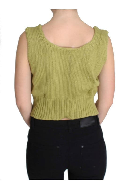 Brand: PINK MEMORIES
  Condition: New with tags
  Color: Green
  Style: Sleeveless vest sweater
  Origin: Made in Italy
  Material: 90% Cotton 10% Polyamide
  Logo details