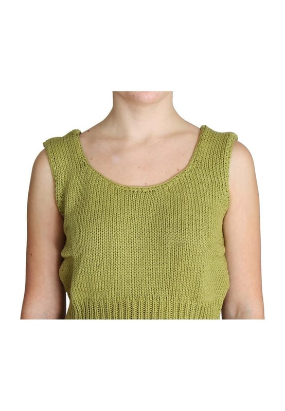 Brand: PINK MEMORIES
  Condition: New with tags
  Color: Green
  Style: Sleeveless vest sweater
  Origin: Made in Italy
  Material: 90% Cotton 10% Polyamide
  Logo details