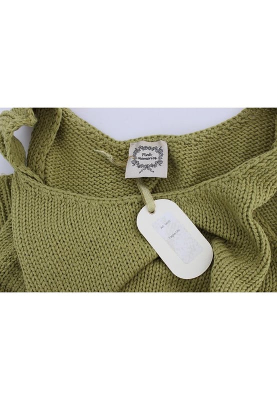 Brand: PINK MEMORIES
  Condition: New with tags
  Color: Green
  Style: Sleeveless vest sweater
  Origin: Made in Italy
  Material: 90% Cotton 10% Polyamide
  Logo details
