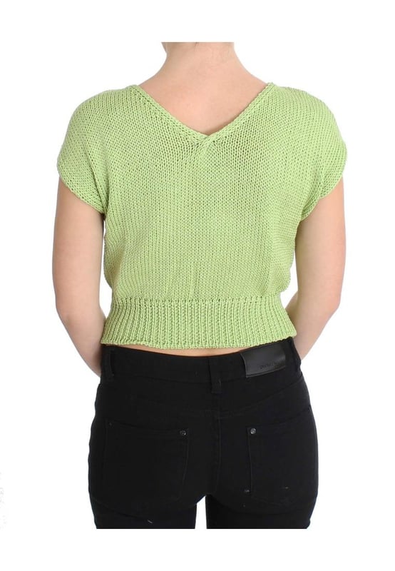 Brand: PINK MEMORIES
  Condition: New with tags
  Style: Sleeveless vest sweater
  Color: Green
  Made in Italy
  Material: 90% Cotton 10% Polyamide
  Logo details
  Gender: Women