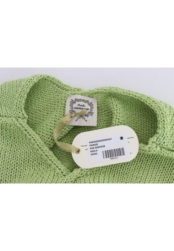 Brand: PINK MEMORIES
  Condition: New with tags
  Style: Sleeveless vest sweater
  Color: Green
  Made in Italy
  Material: 90% Cotton 10% Polyamide
  Logo details
  Gender: Women