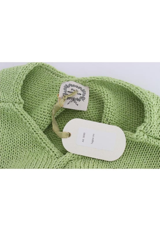 Brand: PINK MEMORIES
  Condition: New with tags
  Style: Sleeveless vest sweater
  Color: Green
  Made in Italy
  Material: 90% Cotton 10% Polyamide
  Logo details
  Gender: Women