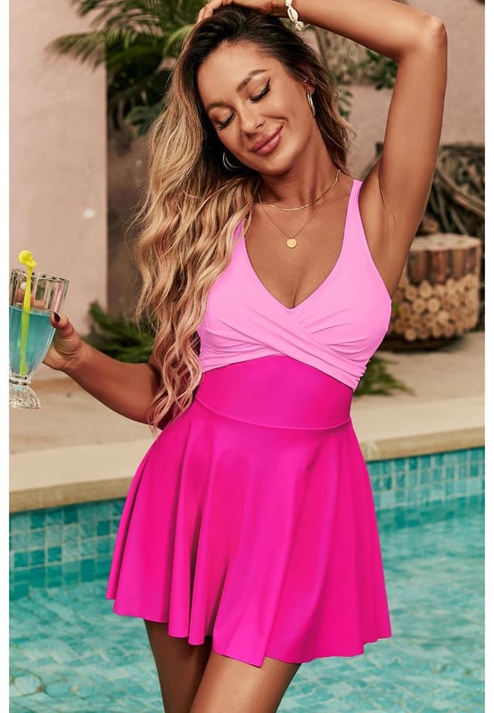 Flared silhouette
  Crisscross back straps
  V
  neckline
  Sleeveless design
  High
  quality material
  Available in multiple sizes