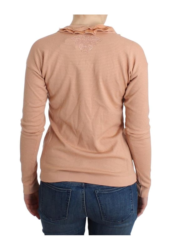 Authentic Ermanno Scervino striped wool blend sweater
  Made in Italy
  Material: 38% Nylon 33% Wool 29% Viscose (Final 100% Silk)
  Color: Orange
  Model: Longsleeve
  Logo details
  Brand new with tags