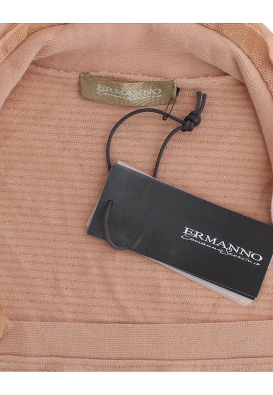 Authentic Ermanno Scervino striped wool blend sweater
  Made in Italy
  Material: 38% Nylon 33% Wool 29% Viscose (Final 100% Silk)
  Color: Orange
  Model: Longsleeve
  Logo details
  Brand new with tags